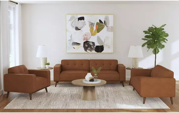 Fate Pebble Tan Upholstered Chair