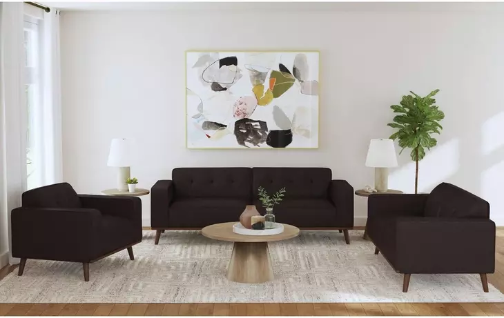 Fate Pebble Brown Upholstered Chair