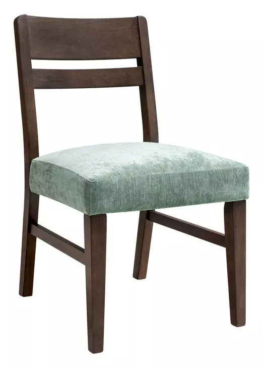 West End Sage Green and Saddle Brown Upholstered Ladder Back Side Chair Set of 2