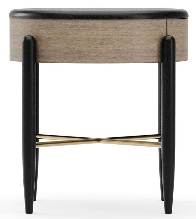 Madera Chocolate Koto Matte and Walnut 1 Drawer Accent Nightstand