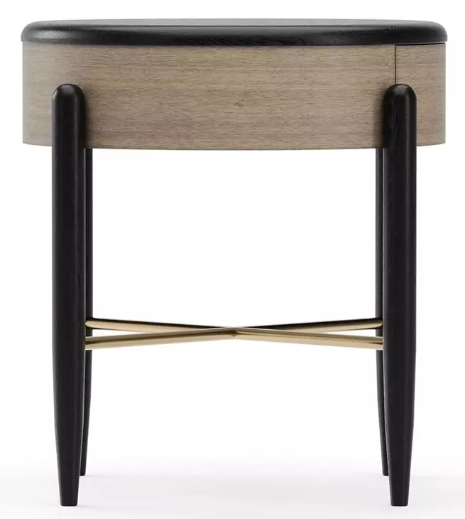 Madera Chocolate Koto Matte and Walnut 1 Drawer Accent Nightstand