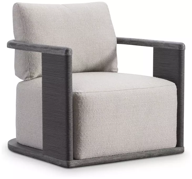 Andros Beige Upholstered Outdoor Swivel Accent Chair
