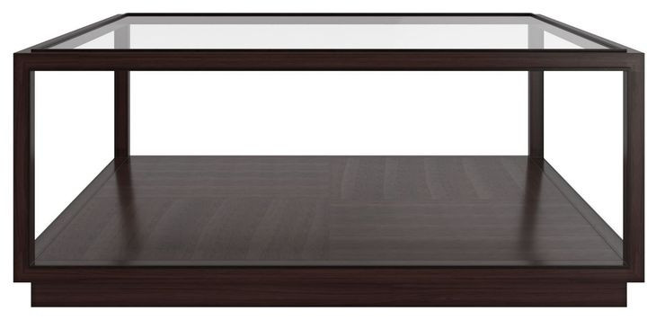 Glaze Cola Square Glass Top Cocktail Table