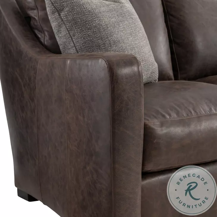 Ventura Brown Leather 86" Sofa