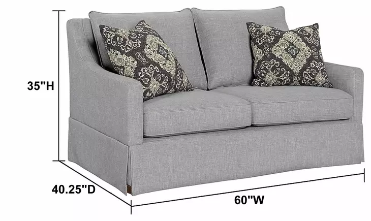 Wilmington Pioneer 60" Loveseat B with 2 Pillows