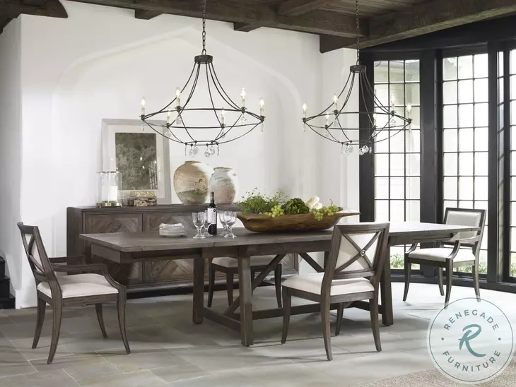 Walton Brown Rustic 86" Extendable Dining Room Set