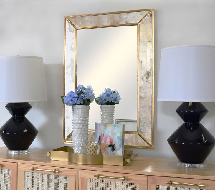 Dion Gold Leaf Rectangular Wall Mirror