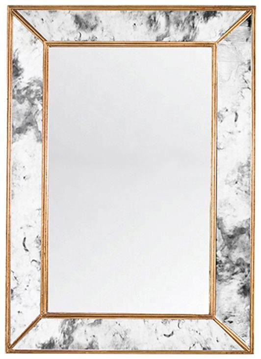 Dion Gold Leaf Rectangular Wall Mirror