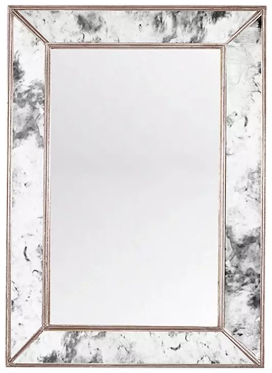 Dion Antique Silver Rectangular Wall Mirror