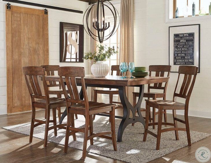 District Rustic Extendable Gathering Height Dining Table from Intercon