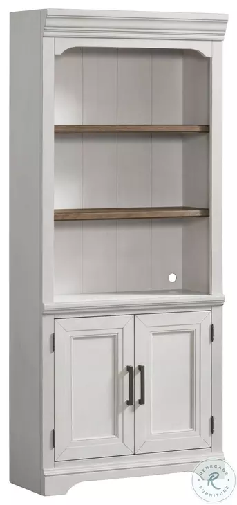 Drake Rustic White and French Oak Adjustable Height Lift Home Office Set