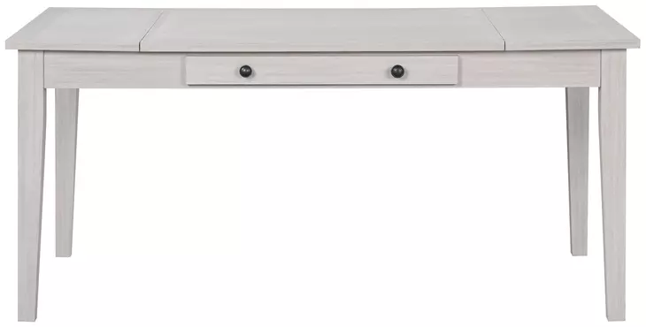 Echo White 66" Rectangular Drawer Dining Table