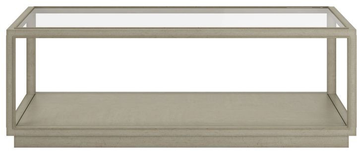 Glaze Bezel Rectangular Glass Top Occassional Table Set