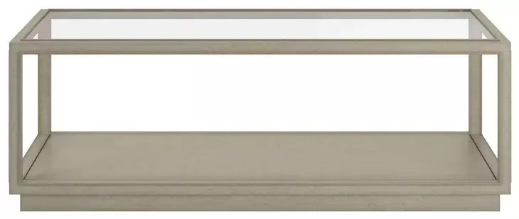 Glaze Bezel Rectangular Glass Top Cocktail Table
