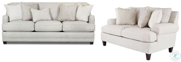 Hogan Cotton Recessed Arms Living Room Set