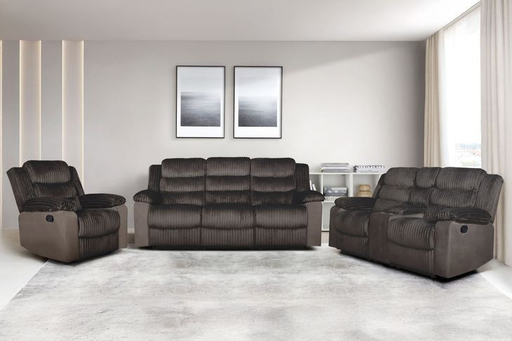 Willow Brown Living Room Set with Dual Recliner