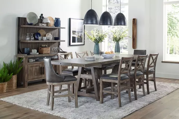 Lodge Siltstone Extendable Counter Height Dining Table