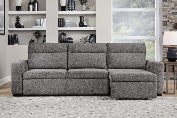 Kline Nightfall 3 Piece Modular Slider Sofa with USB Charging