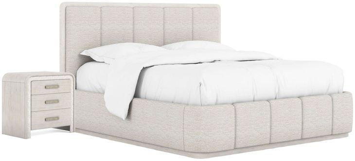 Ashlar White Upholstered Panel Bedroom Set