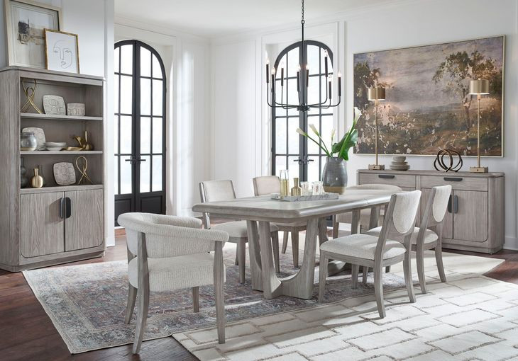 Braelyn Beige Upholstered Host Chair Set of 2