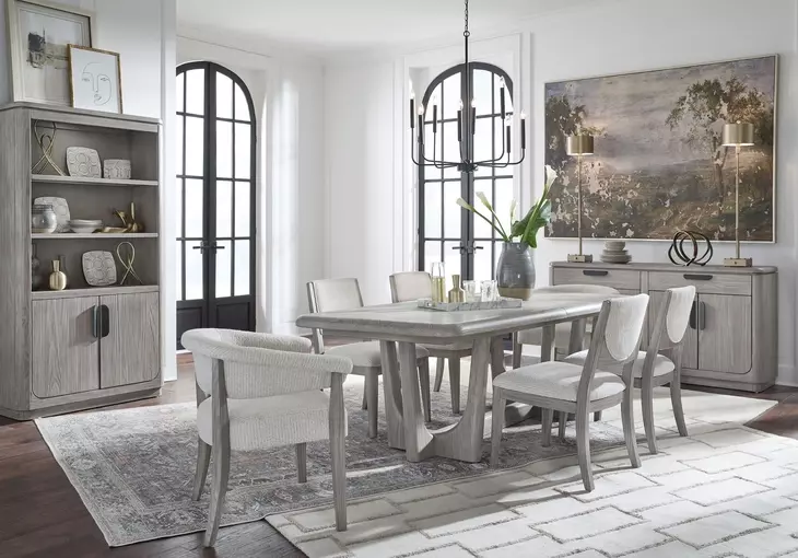 Braelyn Beige Upholstered Host Chair Set of 2