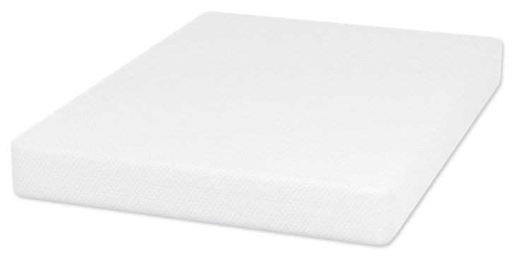 Nasturtium White 8" Bamboo Charcoal Infused Memory Foam
