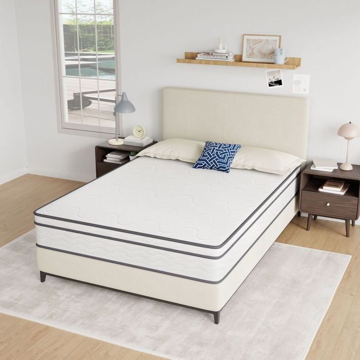 Catmint White and Gray 10" Innerspring Full Mattress