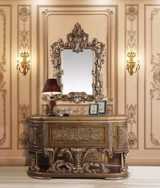 Constantine Brown and Gold 2 Door Server