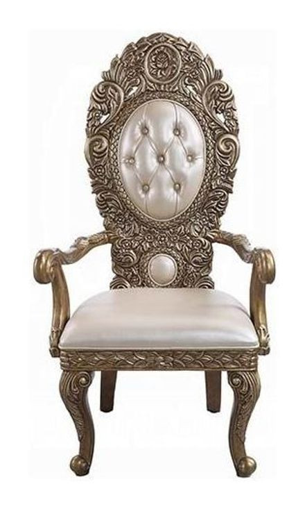 Constantine Gold Upholstered Arm Chair Set of 2