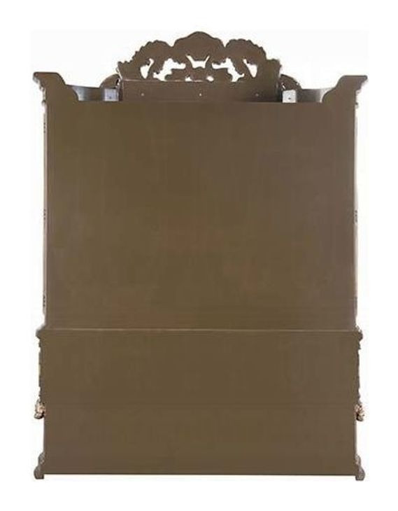 Constantine Brown and Gold 6 Door Curio Cabinet with LED