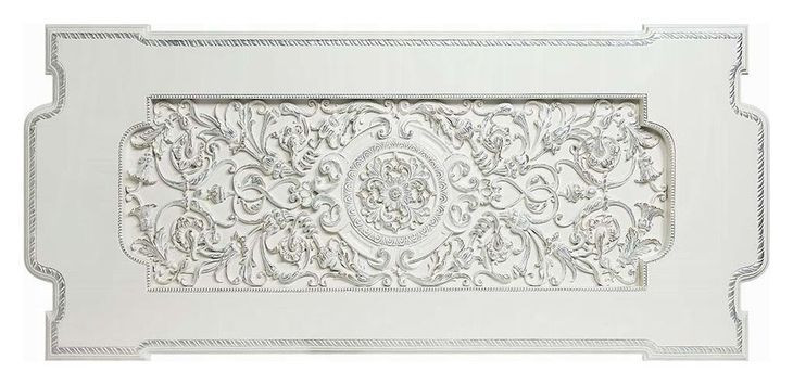 Vanaheim Antique White 108" Rectangular Glass Top Dining Table