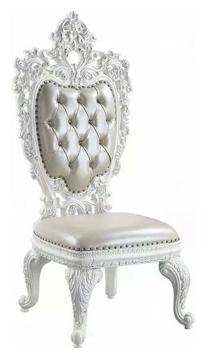 Vanaheim Beige Upholstered Side Chair with Nailhead Trim Set of 2