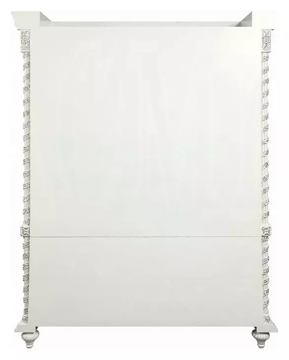 Vanaheim Antique White 4 Door Curio Cabinet with LED