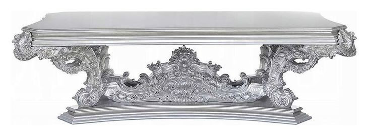 Valkyrie Antique Platinum 108" Rectangular Dining Table