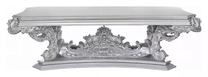 Valkyrie Antique Platinum 108" Rectangular Dining Table
