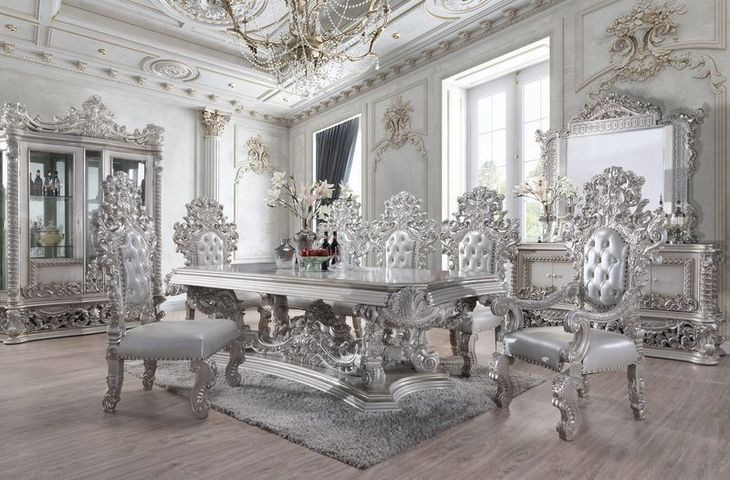 Valkyrie Antique Platinum Dining Room Set