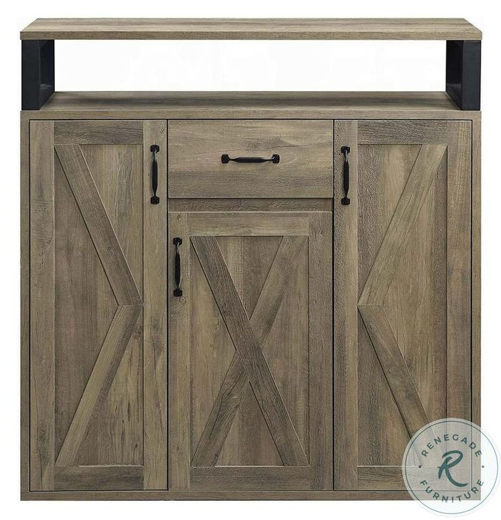 Abiram Rustic Oak Server