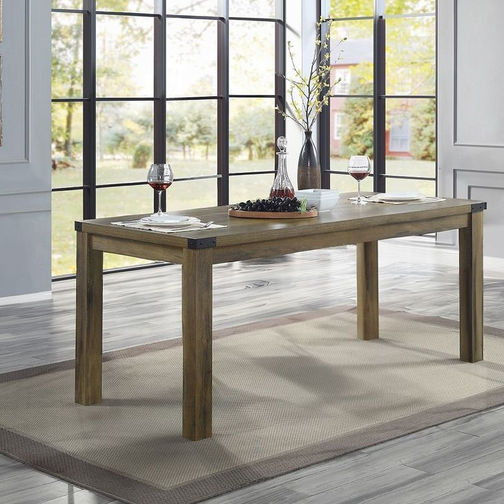 Abiram Rustic Oak 71" Rectangular Dining Table