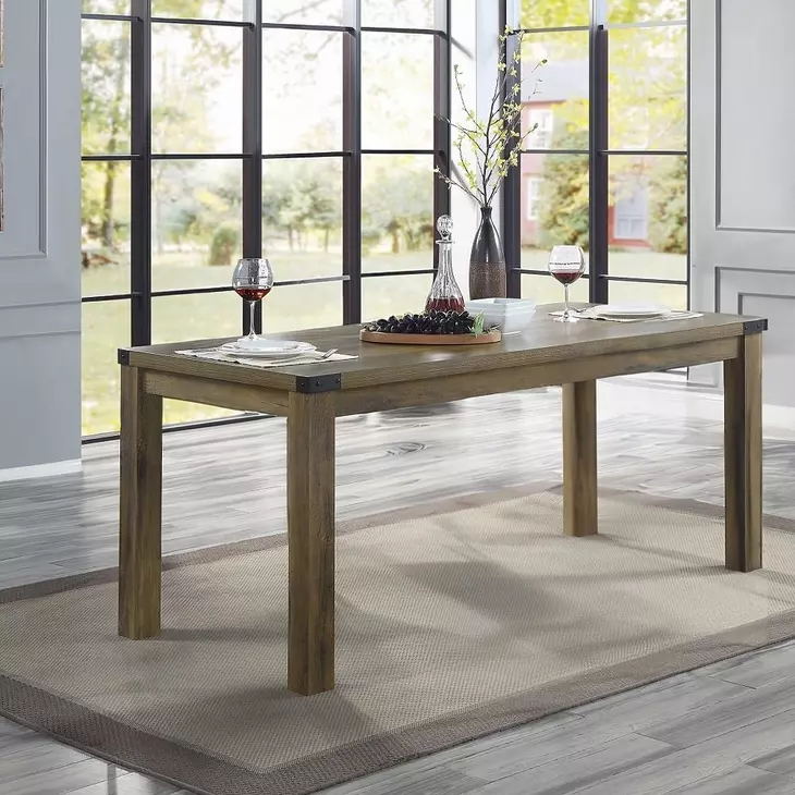Abiram Rustic Oak 71" Rectangular Dining Table
