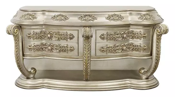 Danae Champagne and Gold 4 Drawer Server