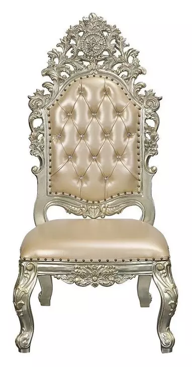 Sorina Gold Upholstered Side Chair with Nailhead Trim Set of 2