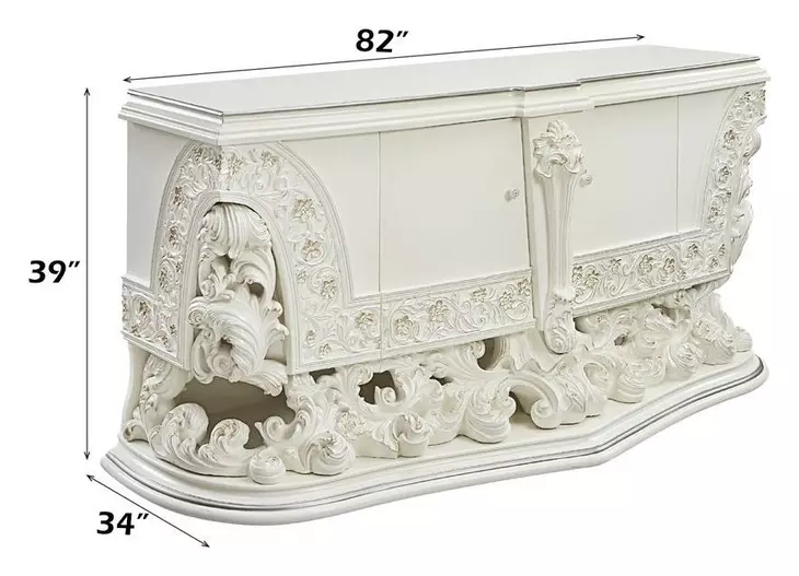 Adara Antique White 2 Door Server