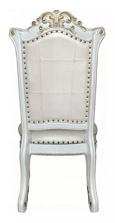 Vendome Antique Pearl Upholstered Side Chair with Nailhead Trim Set of 2