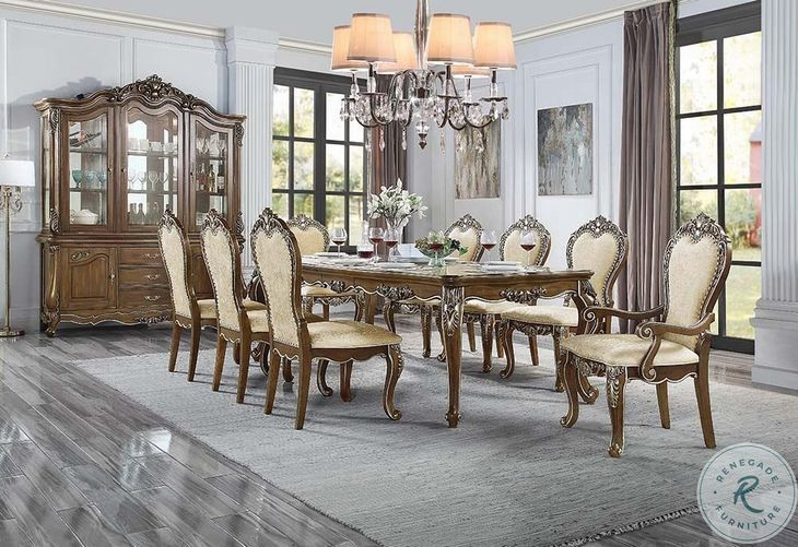 Latisha Antique Oak 96" Extendable Rectangular Dining Table