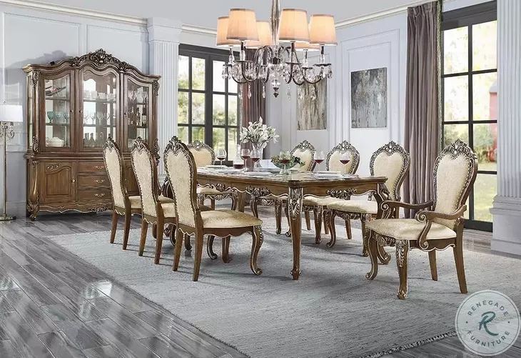 Latisha Antique Oak 96" Extendable Rectangular Dining Table