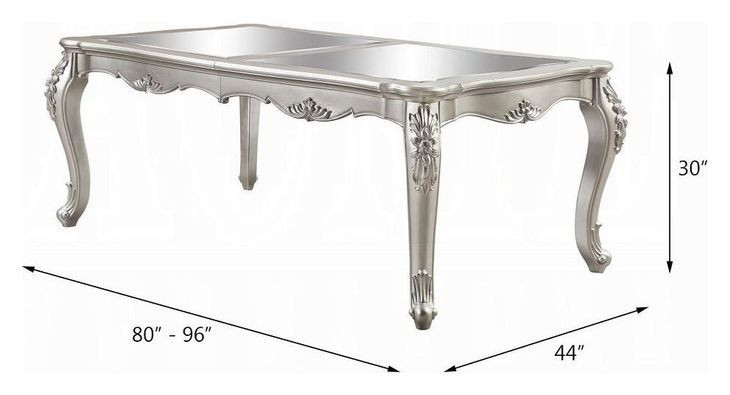 Bently Champagne 96" Extendable Rectangular Dining Table