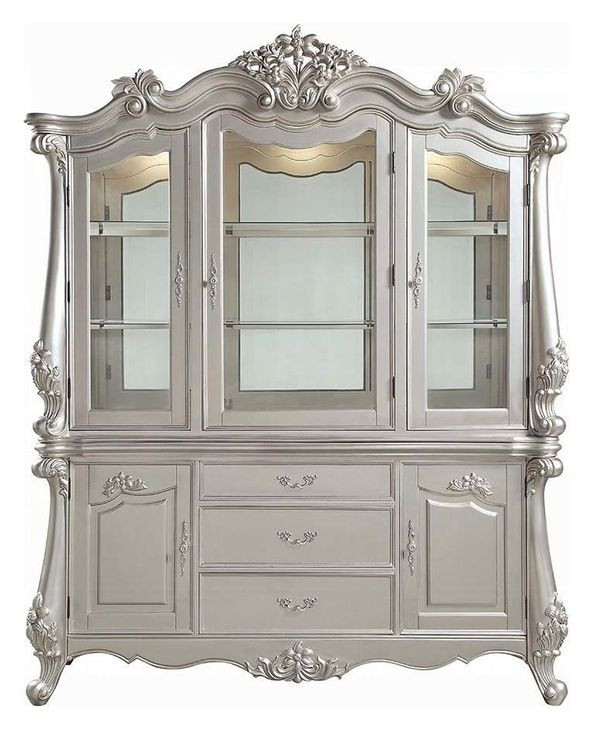 Bently Champagne 5 Door Buffet and Hutch with LED