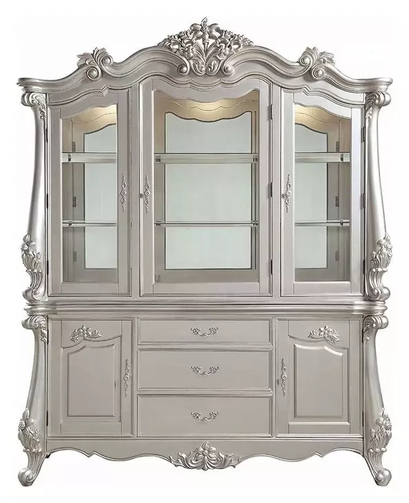 Bently Champagne 5 Door Buffet and Hutch with LED