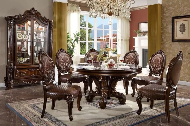 Versailles Cherry 60" Round Dining Room Set