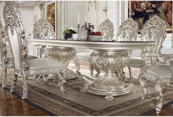 Sandoval Champagne 108" Oval Dining Table